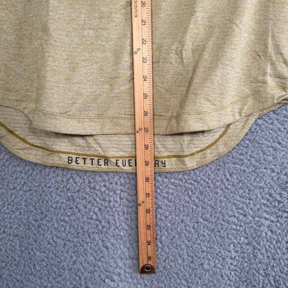 Lululemon Shirt Mens Large Yellow Drysense Training Short Sleeve - Picture 6 of 9